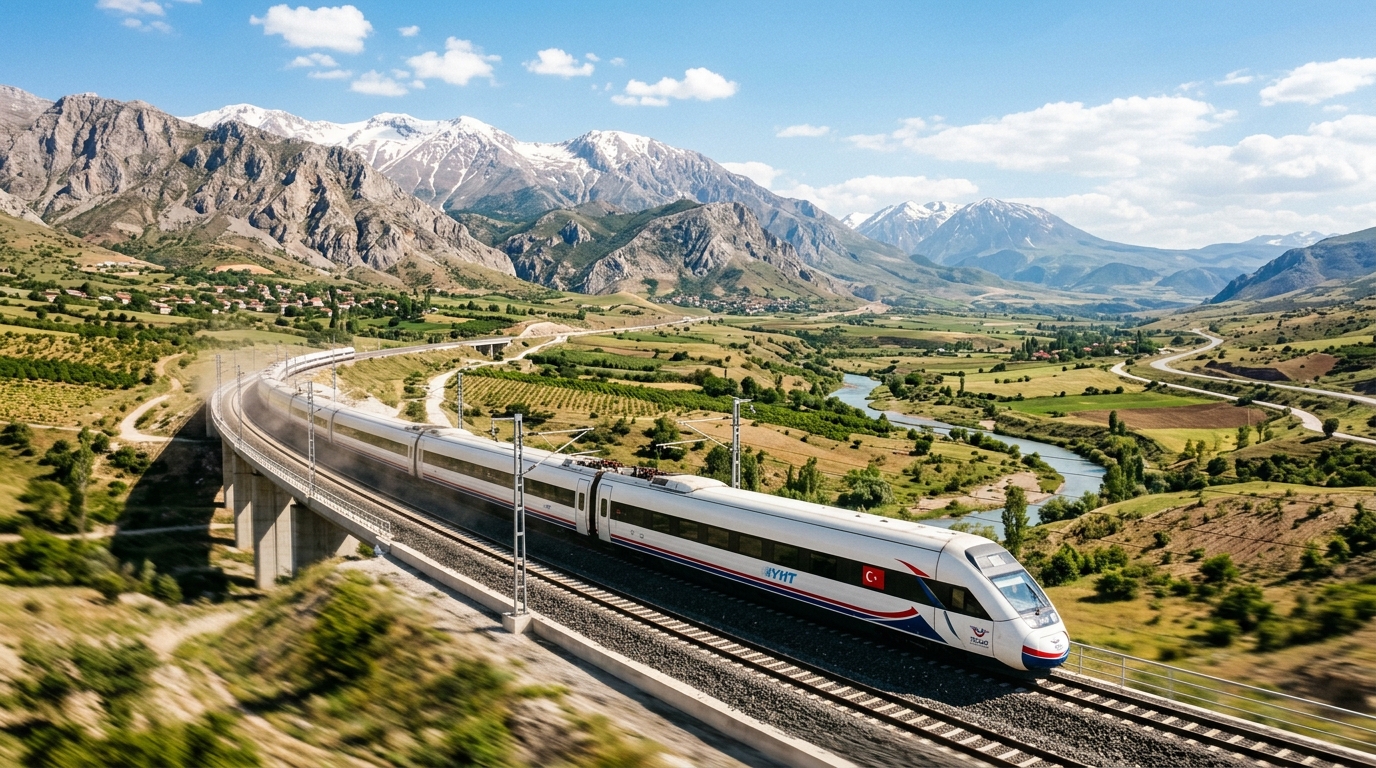 High-Speed Train YHT travel to Konya